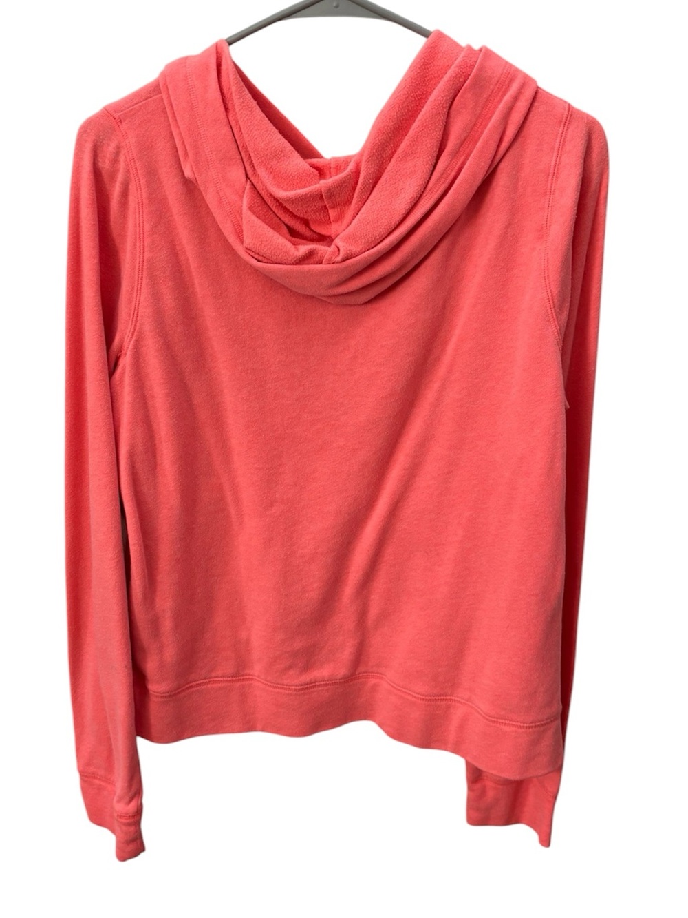 PINK Victoria’s Secret Hot Pink Cropped Hoodie Size Large - Picture 2 of 3
